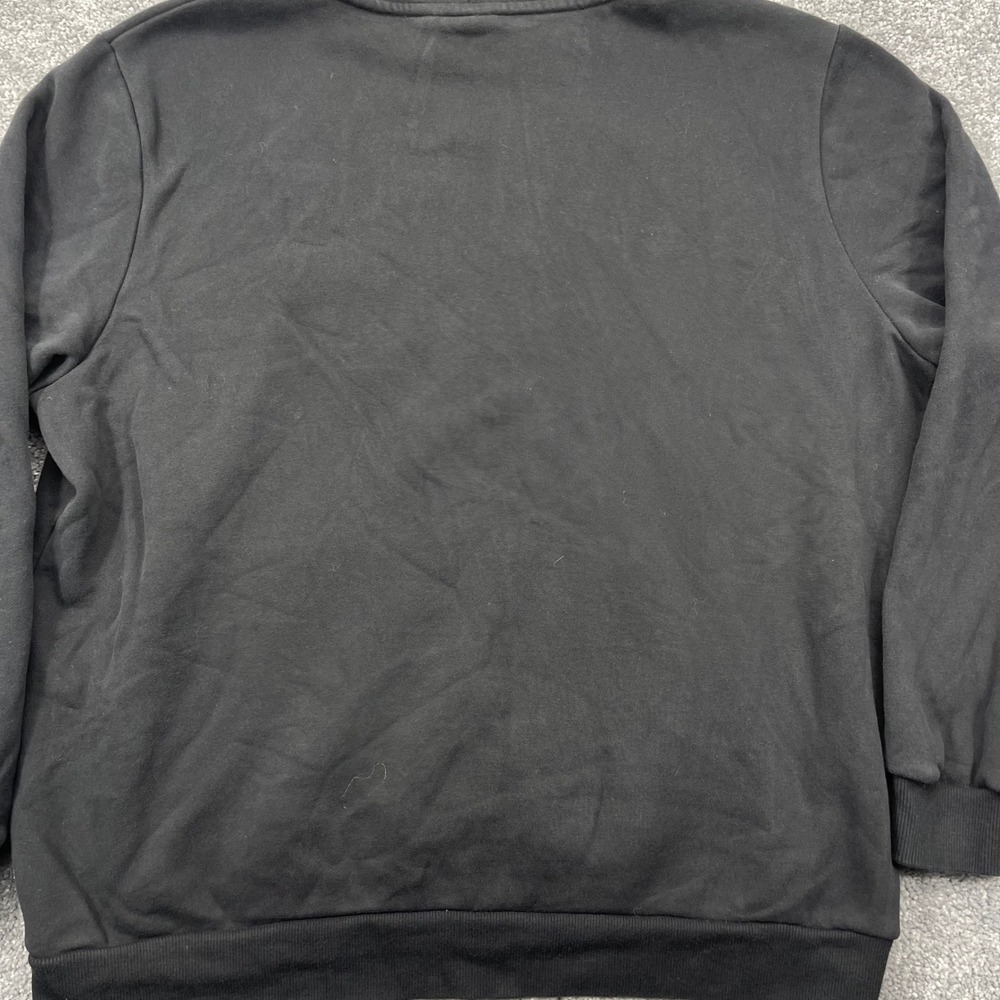 Puma Hoodie Mens XL Black Red Textured Logo Graphic Fleece Long Sleeve - Picture 10 of 14